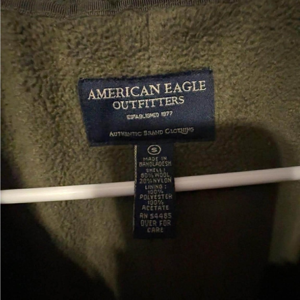 American Eagle Outfitters Olive Pea Coat - Picture 3 of 3